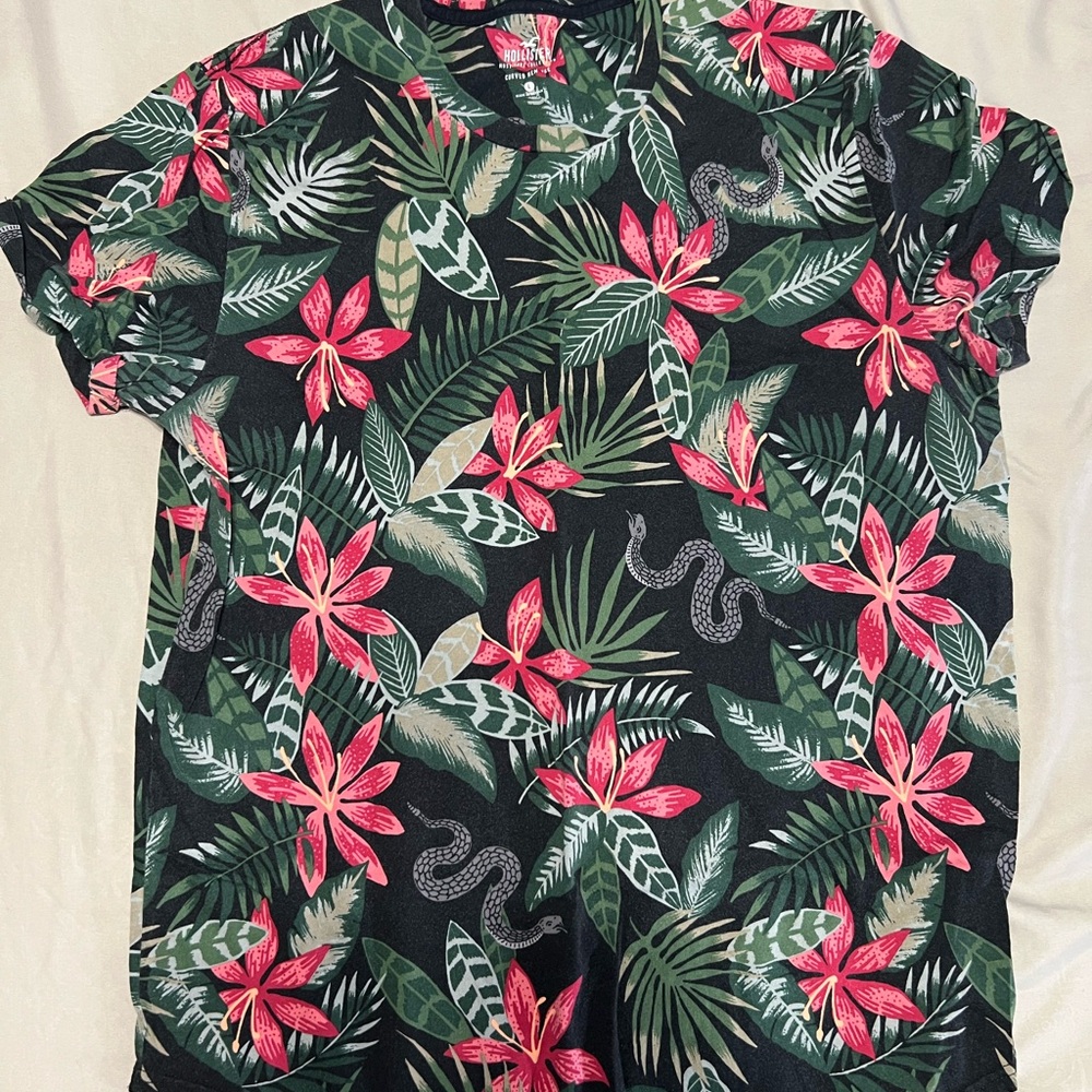 Hollister Floral Tropical Print Shirt